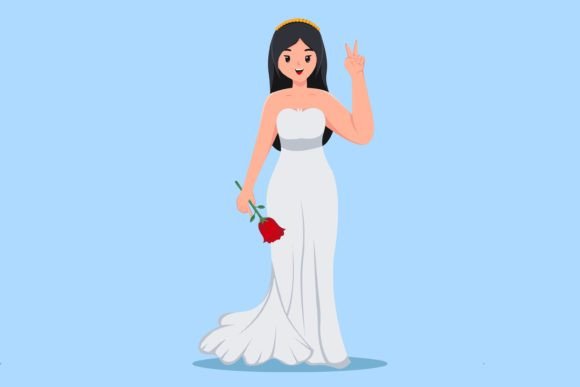 Beautiful Wedding Character Illustration: Bringing Romance to Your Designs