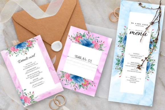 Elegant Rose Floral Wedding Invitation: A Timeless Design Suite