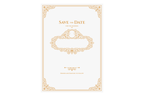 Elevate Your Stationery with a Golden Frame Design