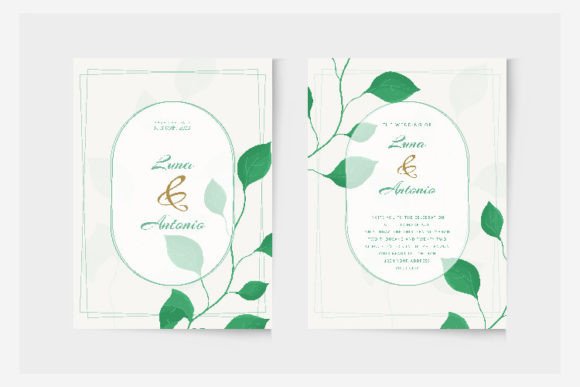 The Gentle Art of Wedding Watercolor Invitation Template Design