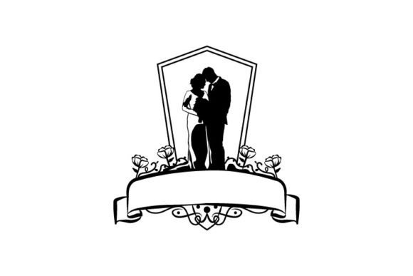 The Perfect Wedding Silhouette Illustration Banner for Designers