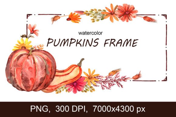 Warm Up Your Autumn Projects with This Pumpkin Frame PNG