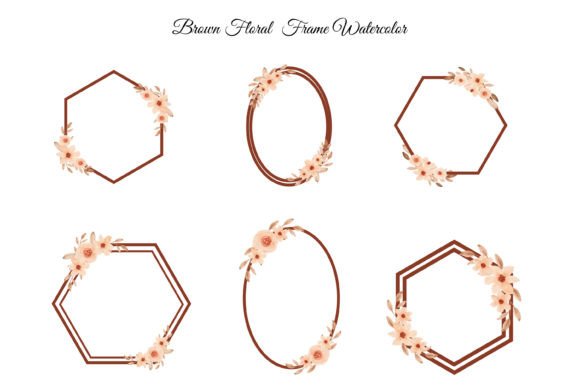 Warm Up Your Brand with Brown Floral Frame Wedding Watercolor