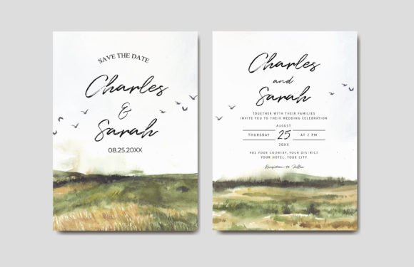 Watercolor Landscapes: Designing Invitations with a Natural Touch