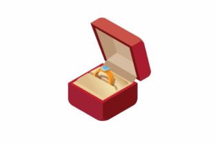 Wedding Ring in a Box Isometric Icon: A Designer's Secret Weapon