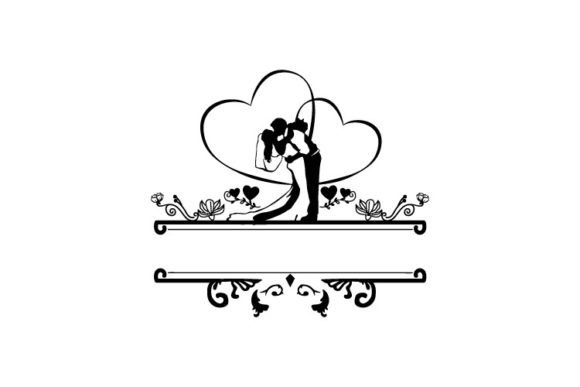 Wedding Silhouette Couple Retro Banner: A Designer's Nostalgic Toolkit