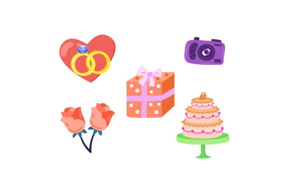 Wedding Utensils: Elegant Vector Graphics for Your Designs